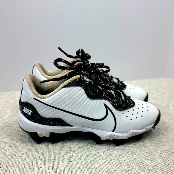 NIKE PS Alpha Huarache 4 Keystone White Black Baseball Cleats Shoes Sneakers 13 - Picture 1 of 8